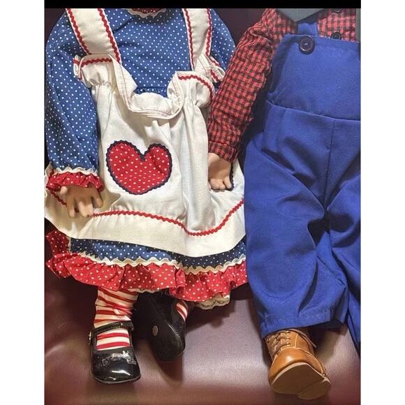 Large Vintage Raggedy Ann and Andy Porcelain Face And Hands - Picture 5 of 16